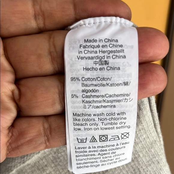 J.CREW Light weight cotton-cashmere Oatmeal Crewneck Sweater - Picture 5 of 9